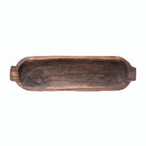 Decorative Paulownia Wood Tray-Blue Hand Home