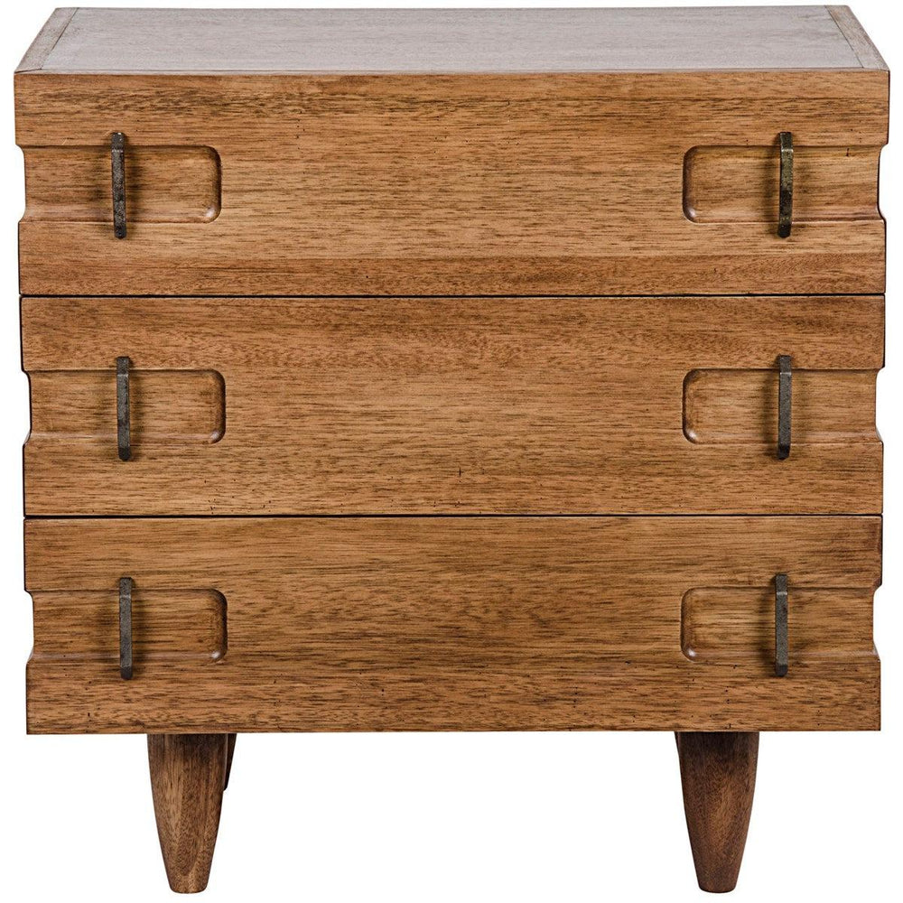 Noir Furniture David Side Table, Dark Walnut-Noir Furniture-Blue Hand Home