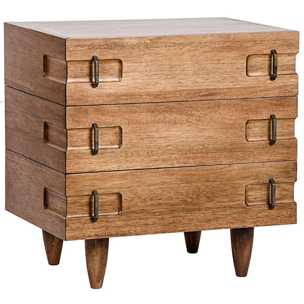 Noir Furniture David Side Table, Dark Walnut-Noir Furniture-Blue Hand Home