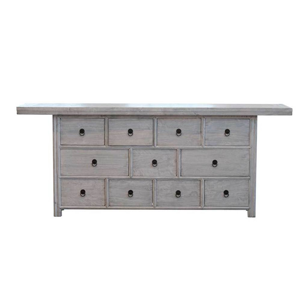 Light Elm Reedition Gansu Buffet-Organic Restoration-Blue Hand Home