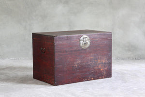 Antique Trunk-Organic Restoration-Blue Hand Home