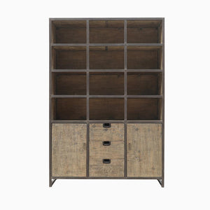 Metal And Wood Cabinet-Organic Restoration-Blue Hand Home