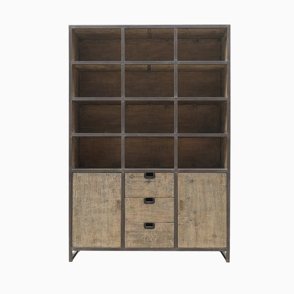 Metal And Wood Cabinet-Organic Restoration-Blue Hand Home
