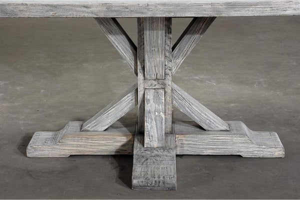 Reclaimed Elm Oval Dining Table - Rail Leg-Organic Restoration-Blue Hand Home