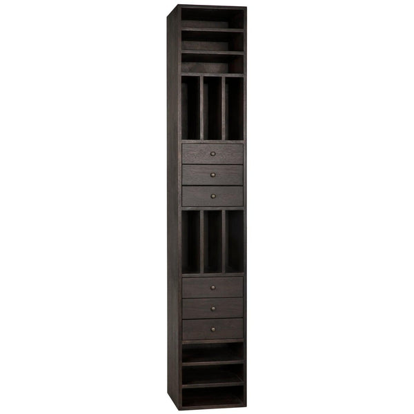Noir Tubula Bookcase, Ebony Walnut-Noir Furniture-Blue Hand Home