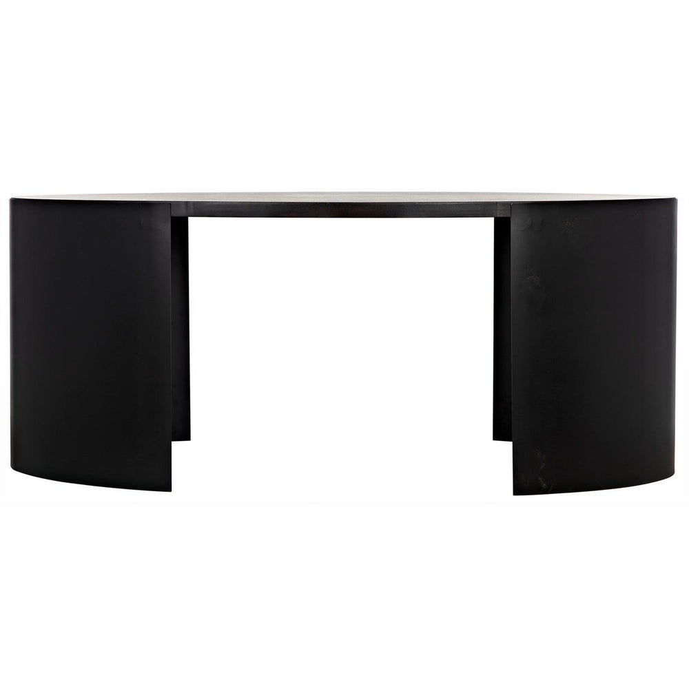 Noir Marigold Desk, Ebony Walnut with Black Steel-Noir Furniture-Blue Hand Home