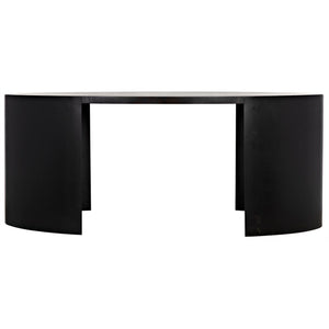 Noir Marigold Desk, Ebony Walnut with Black Steel-Noir Furniture-Blue Hand Home
