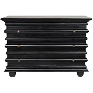 Ascona Small Chest, Hand Rubbed Black-Noir Furniture-Blue Hand Home