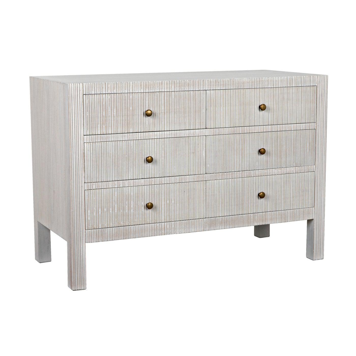 Conrad 6 Drawer Dresser, White Wash Conrad 6 Drawer Dresser, White Wash