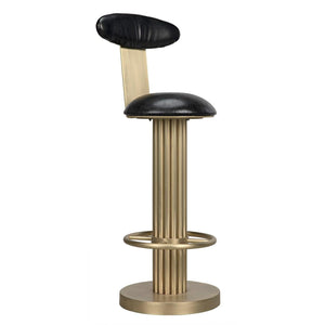 Noir Sedes Bar Stool, Steel with Brass Finish-Noir Furniture-Blue Hand Home