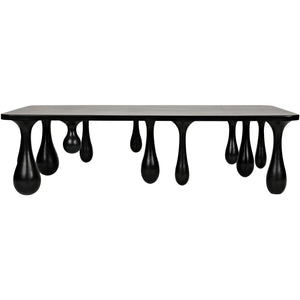 Noir Drop Coffee Table, Hand Rubbed Black-Noir Furniture-Blue Hand Home