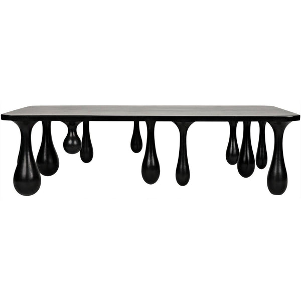 Noir Drop Coffee Table, Hand Rubbed Black-Noir Furniture-Blue Hand Home