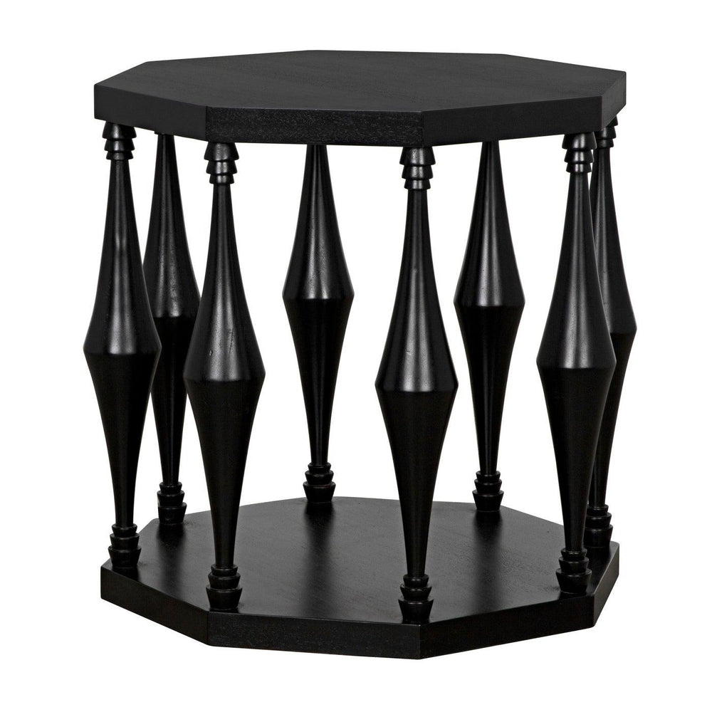Marceo Side Table, Hand Rubbed Black-Noir Furniture-Blue Hand Home