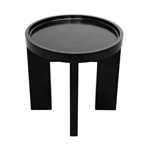 Noir Furniture Gavin Side Table, Hand Rubbed Black-Noir Furniture-Blue Hand Home