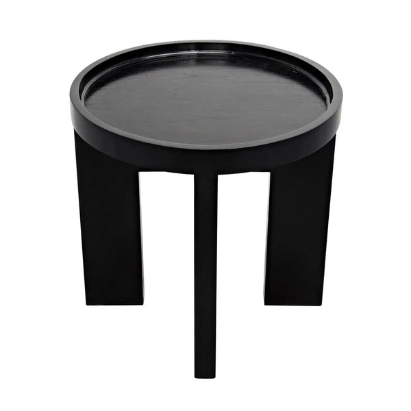 Noir Furniture Gavin Side Table, Hand Rubbed Black-Noir Furniture-Blue Hand Home