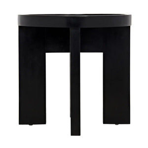 Noir Furniture Gavin Side Table, Hand Rubbed Black-Noir Furniture-Blue Hand Home