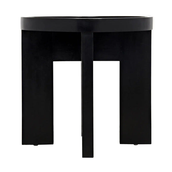 Noir Furniture Gavin Side Table, Hand Rubbed Black-Noir Furniture-Blue Hand Home