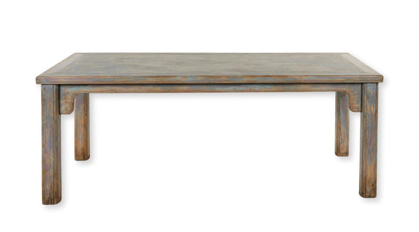 Sienna Dining Table/Desk in Antique Grey Blue-Olde Door Company-Blue Hand Home
