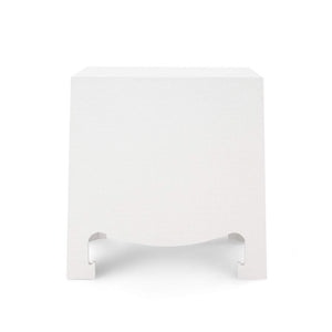 Villa & House - Jacqui 3-Drawer Side Table In White Grasscloth-Bungalow 5-Blue Hand Home