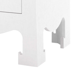 Villa & House - Jacqui 3-Drawer Side Table In White Grasscloth-Bungalow 5-Blue Hand Home