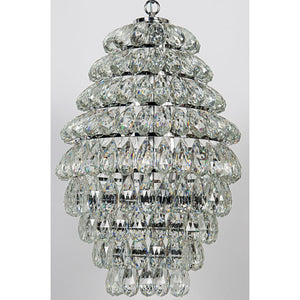 Illumination Chandelier, Chrome Finish and Glass-Noir Furniture-Blue Hand Home