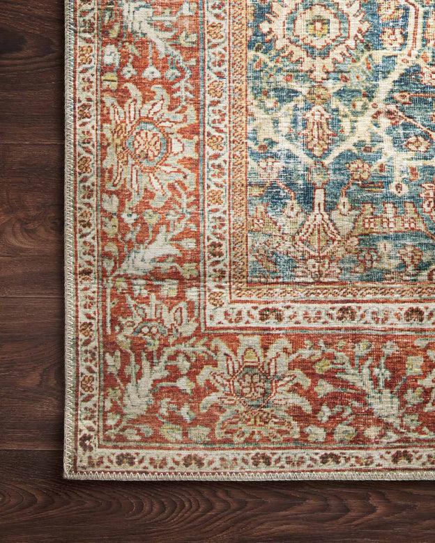 Loloi Rugs Layla Collection - LAY-04 Ocean/Rust-Loloi Rugs-Blue Hand Home
