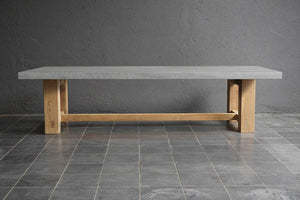 Outdoor Cocktail Table (teak + Concrete)-Organic Restoration-Blue Hand Home