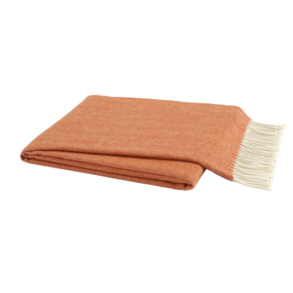 Italian Herringbone Throw-Lands Downunder-Blue Hand Home