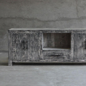 Reclaimed Elm Media Console-Organic Restoration-Blue Hand Home