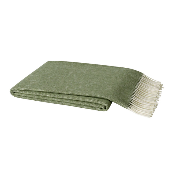 Italian Herringbone Throw-Lands Downunder-Blue Hand Home