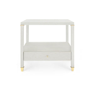 Villa & House - Pascal 1-Drawer Side Table, Silver-Bungalow 5-Blue Hand Home