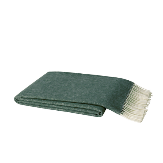 Italian Herringbone Throw-Lands Downunder-Blue Hand Home