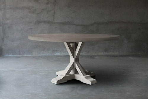 Concrete Round Table - R Base-Organic Restoration-Blue Hand Home