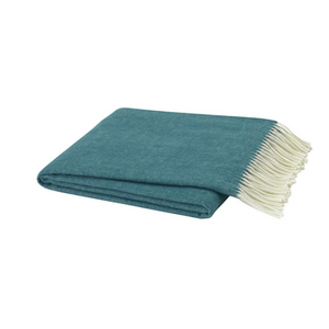 Italian Herringbone Throw-Lands Downunder-Blue Hand Home