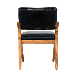 Dolores Chair, Teak with Leather-Noir Furniture-Blue Hand Home