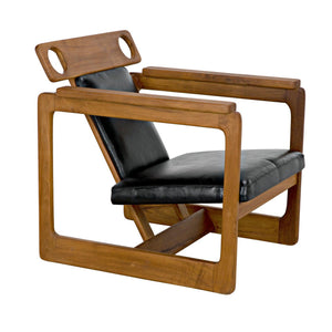 Buraco Relax Chair, Teak-Noir Furniture-Blue Hand Home