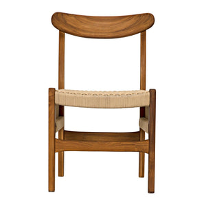 Shagira Chair, Teak with Woven Rope-Noir Furniture-Blue Hand Home