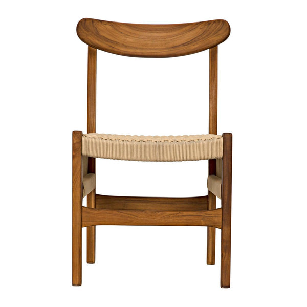Shagira Chair, Teak with Woven Rope-Noir Furniture-Blue Hand Home