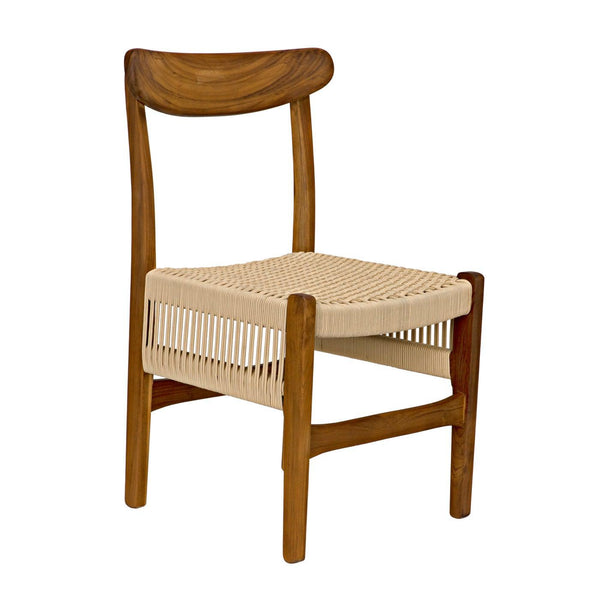 Shagira Chair, Teak with Woven Rope-Noir Furniture-Blue Hand Home