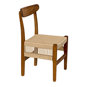 Shagira Chair, Teak with Woven Rope-Noir Furniture-Blue Hand Home