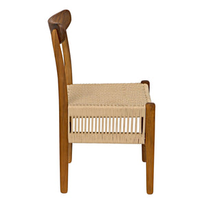 Shagira Chair, Teak with Woven Rope-Noir Furniture-Blue Hand Home