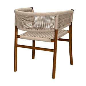 Conrad Chair, Teak with Woven Rope-Noir Furniture-Blue Hand Home