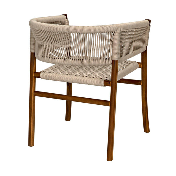 Conrad Chair, Teak with Woven Rope-Noir Furniture-Blue Hand Home
