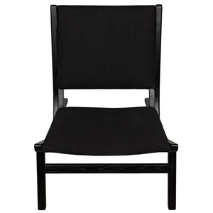 Noir Furniture Boomerang Chair, Charcoal Black-Noir Furniture-Blue Hand Home