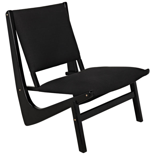 Noir Furniture Boomerang Chair, Charcoal Black-Noir Furniture-Blue Hand Home