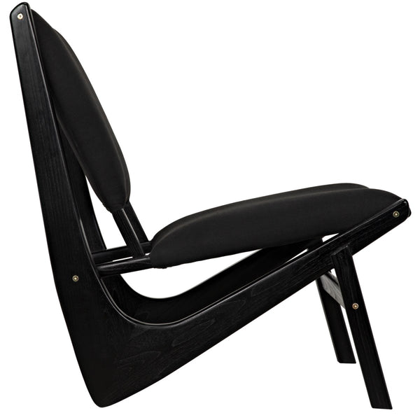 Noir Furniture Boomerang Chair, Charcoal Black-Noir Furniture-Blue Hand Home