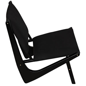 Noir Furniture Boomerang Chair, Charcoal Black-Noir Furniture-Blue Hand Home