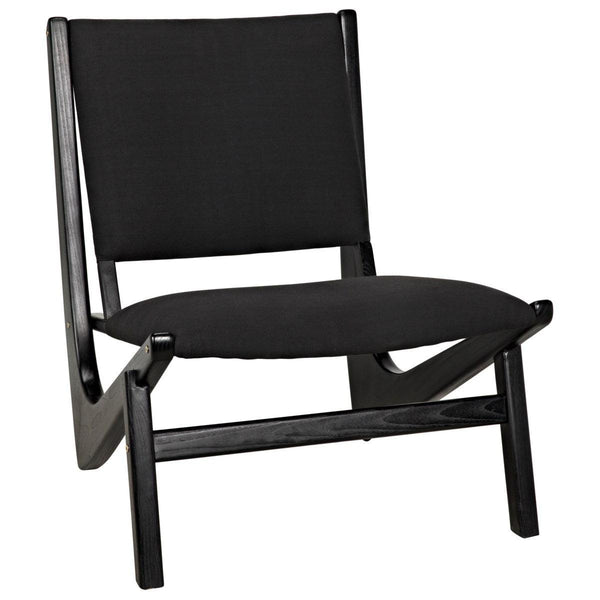 Noir Furniture Boomerang Chair, Charcoal Black-Noir Furniture-Blue Hand Home