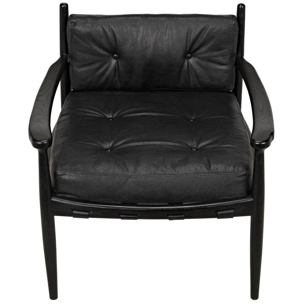 Noir Furniture Fogel Lounge Chair, Charcoal Black-Noir Furniture-Blue Hand Home