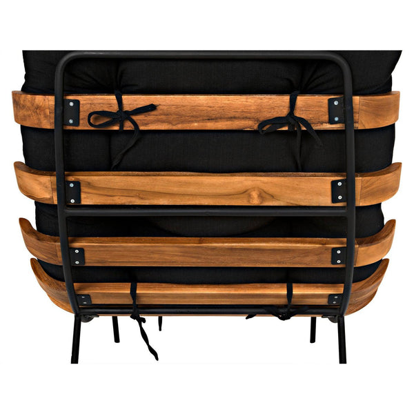 Hanzo Chair with Steel Legs, Teak-Noir Furniture-Blue Hand Home